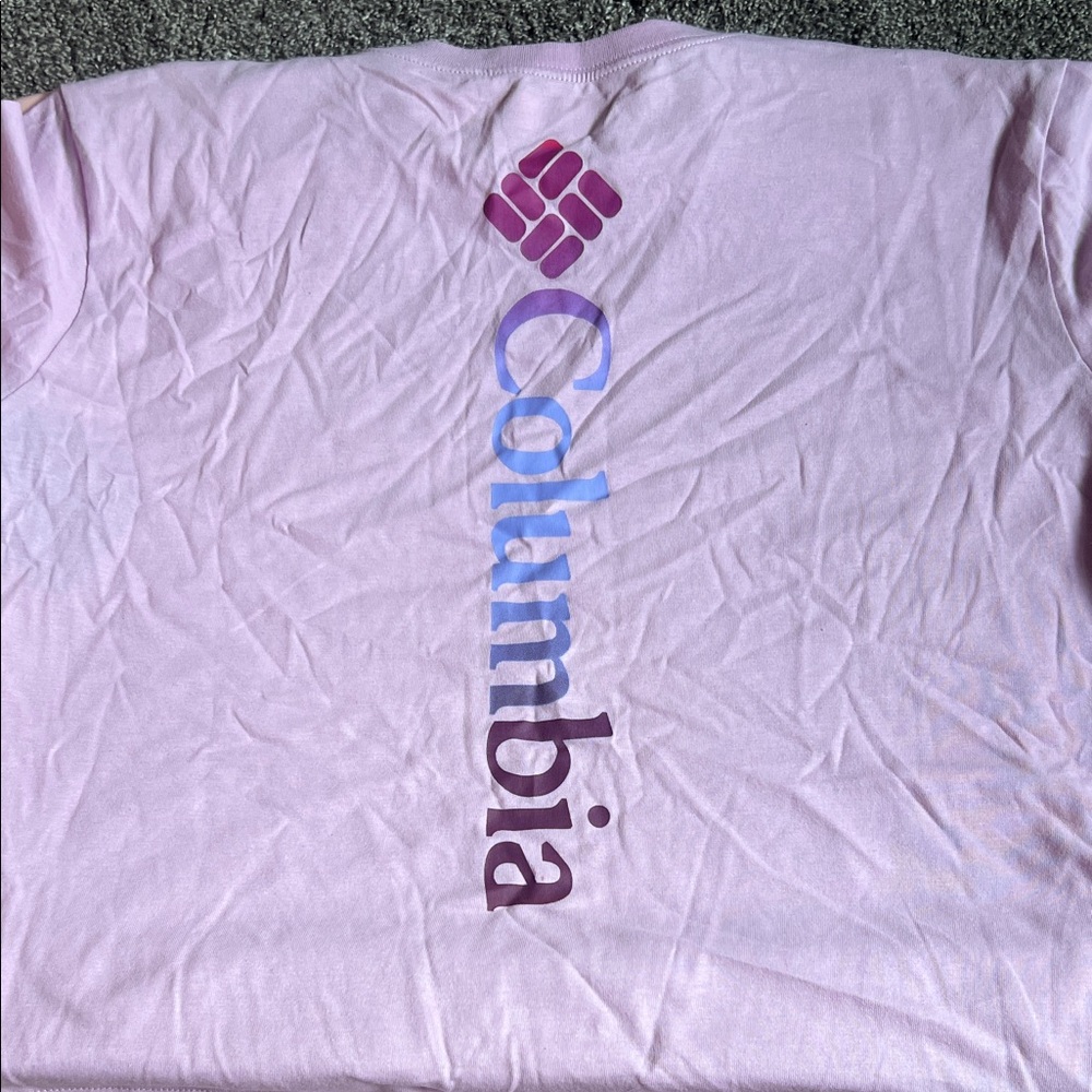 Columbia Pastel Pinkish Purple Crop Tee